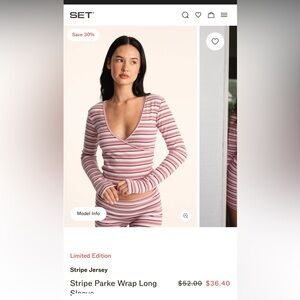 In search of Parke x set active wrap top and shorts set